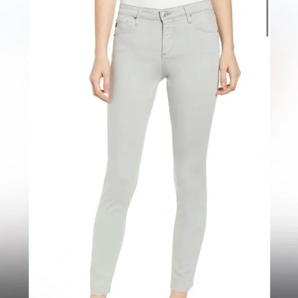 Ag Adriano Goldschmied Light Gray Ankle Jeans